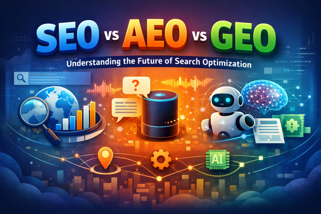 seo vs aeo vs geo