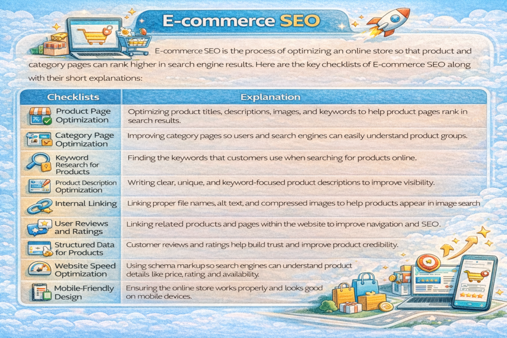 e commerce seo checklist