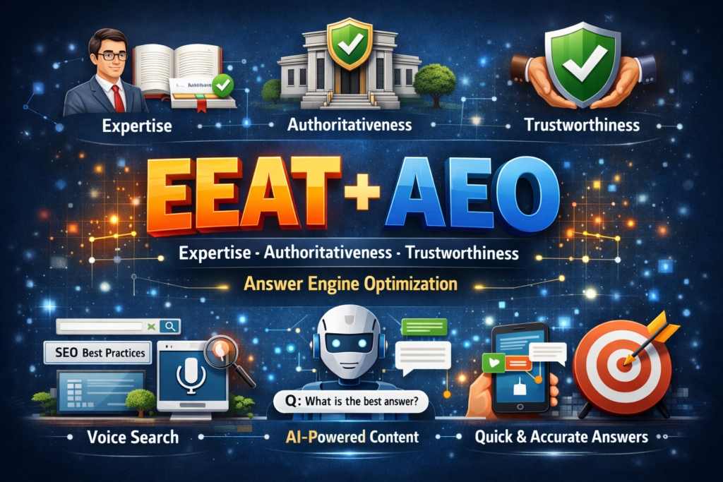 eeat + aeo (answer engine optimization)