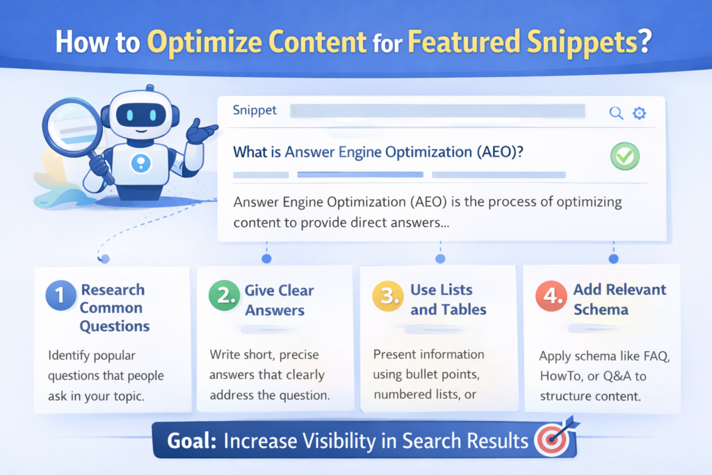 how to optimize content for featured snippets