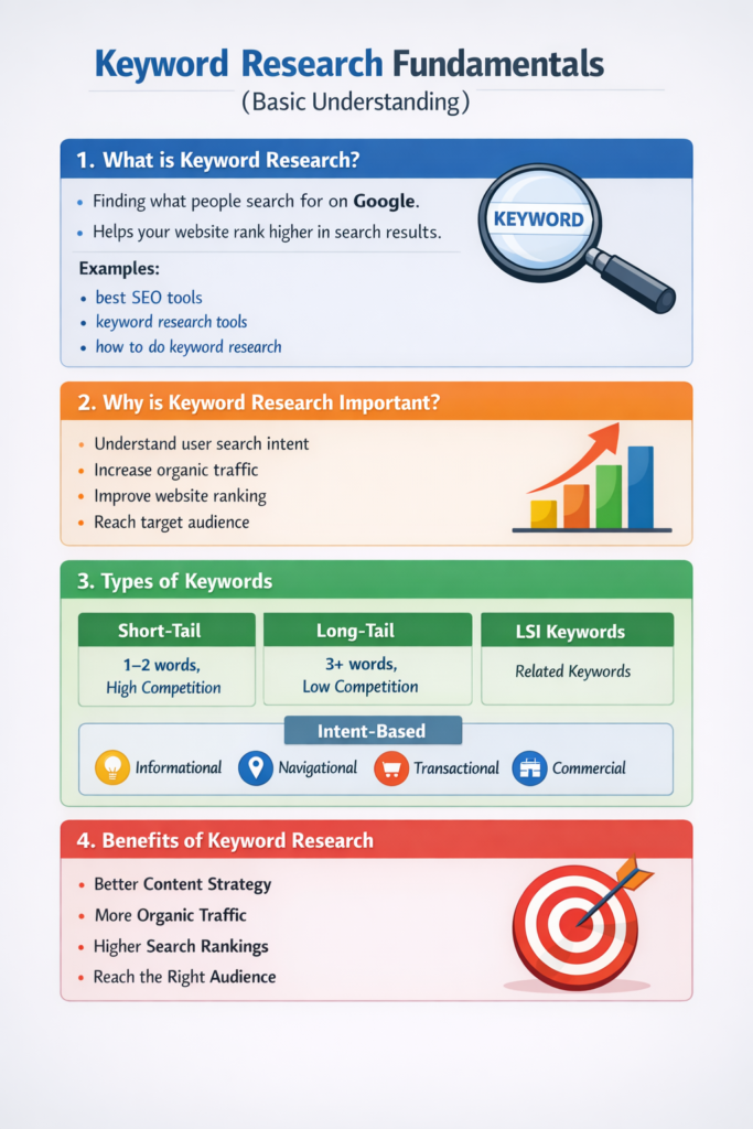 keyword research fundamentals (basic understanding)