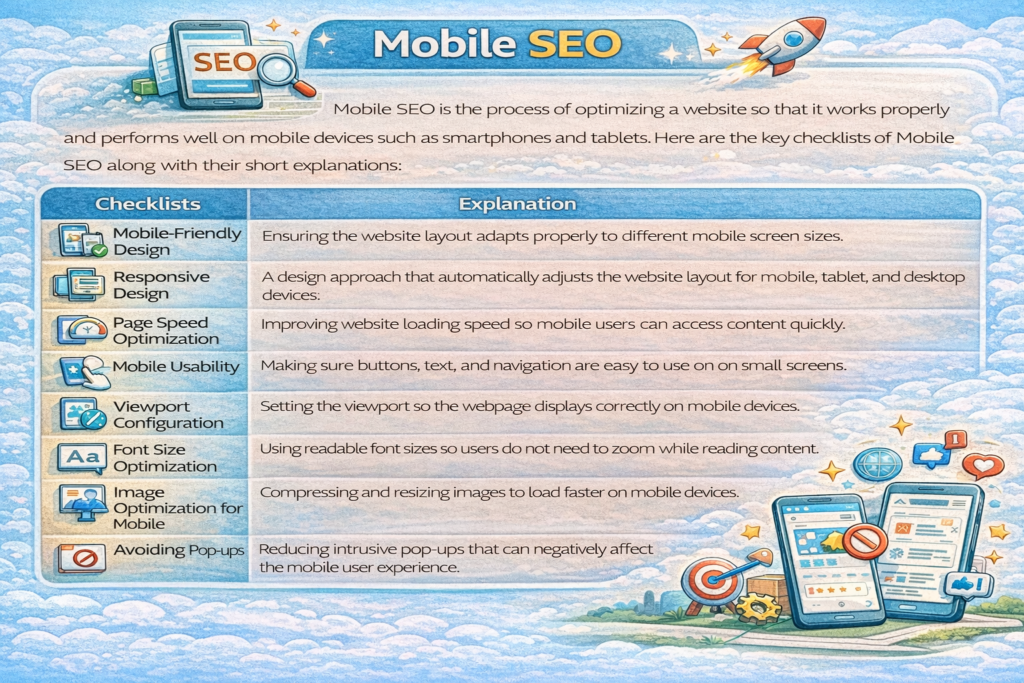 mobile seo checklists
