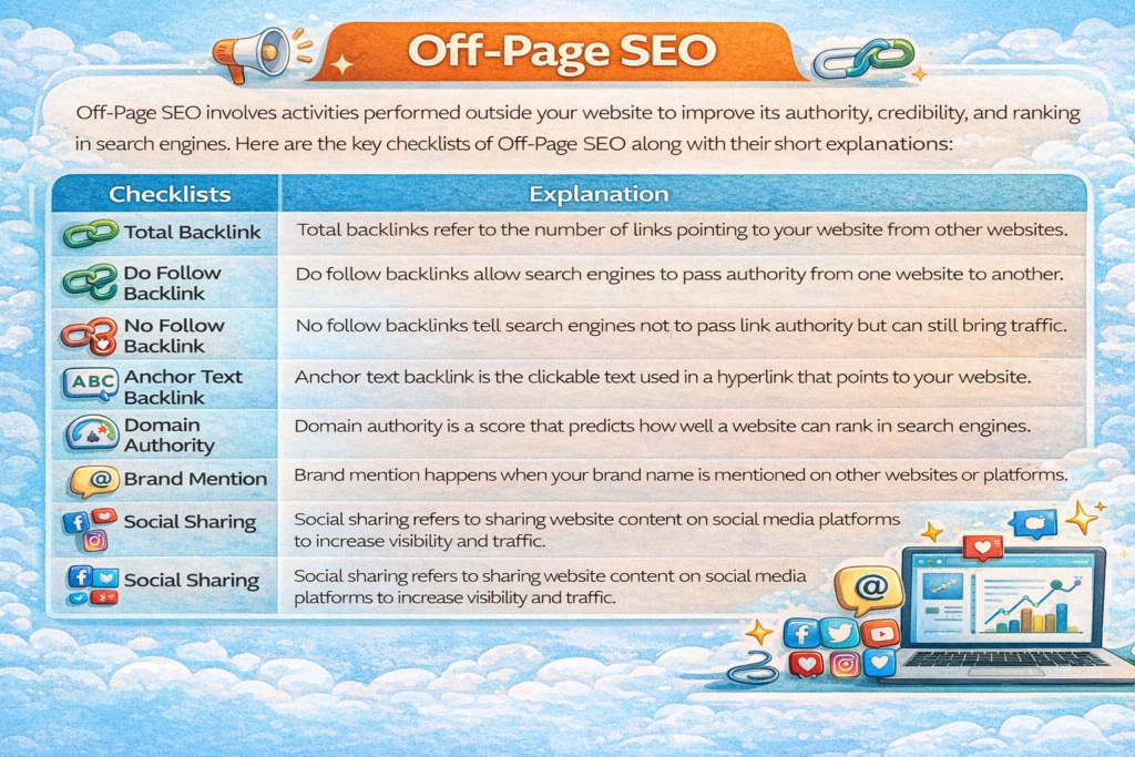 off page seo checklist