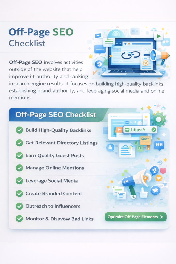 off page seo and checklist