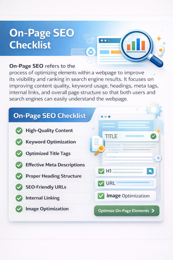 on page seo and checklist