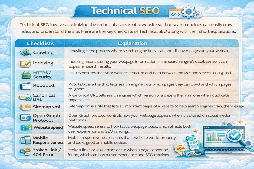 technical seo checklist