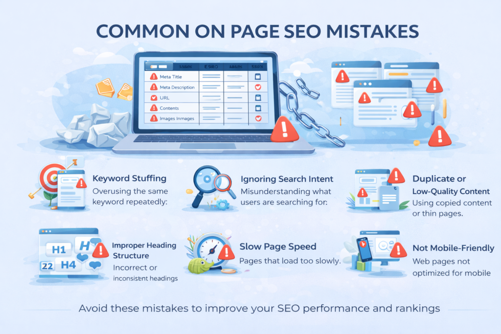 common on page seo mistakes
