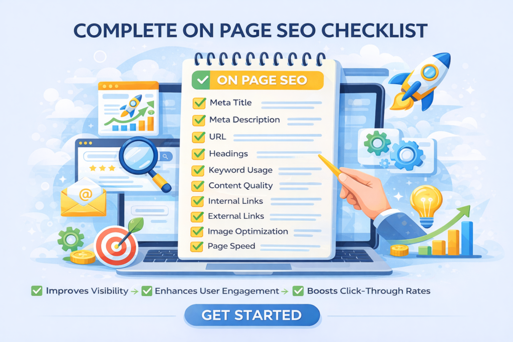 Complete on-page SEO checklist infographic