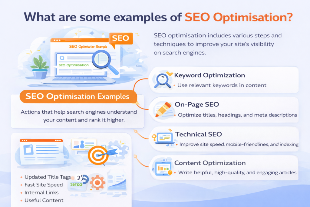 SEO optimisation techniques illustrated clearly