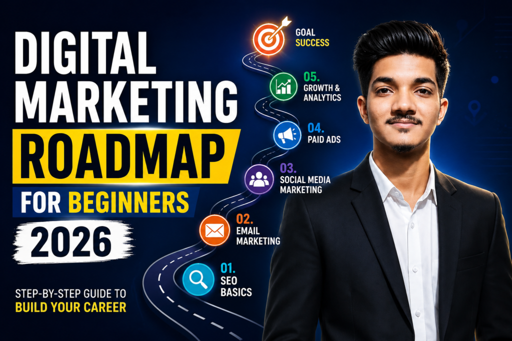Digital Marketing Roadmap for 2026 complete guide step by step how to become a digital marketer in 2026