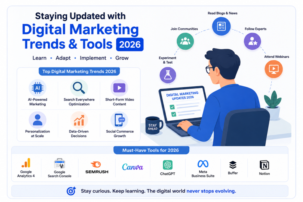 staying updated with digital marketing trends and tools 2026