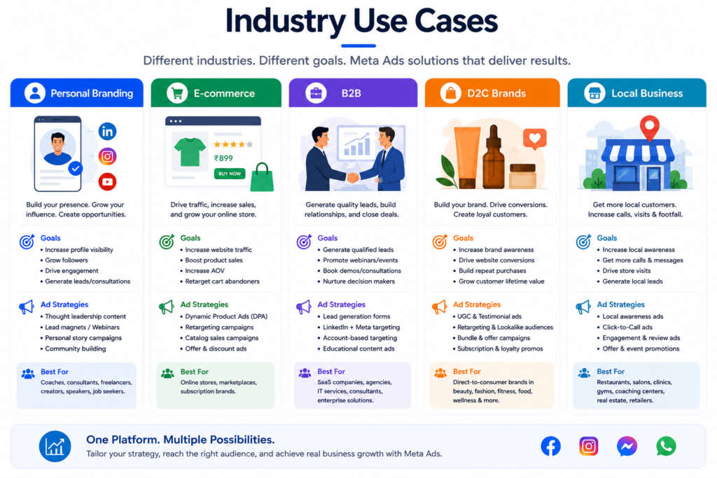 The Ultimate Meta Ads Guide for 2026: From Zero to Advanced Industry Use Cases(personal branding,ecommerce,b2b,d2c,,local business)